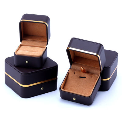 kopen Embossing logo kwaliteit leer sieraden verpakkingsdoos voor armband halsketting horloge en ring online manufacture