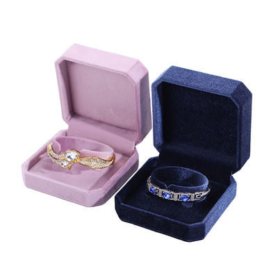 Hanhong Navy Blauwe Hanger Halsketting Armband Doos met Koreaanse Fluwelen Juwelen Pakket