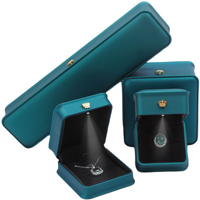 Lichte groene LED licht sieraden doos voor halsketting armband Ring oorbellen maat