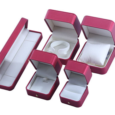 kopen Hanhong Custom Rood PU Lederen Juwelen Verpakkingsdoos voor Huwelijk Halsketting Oorbellen Ring online manufacture