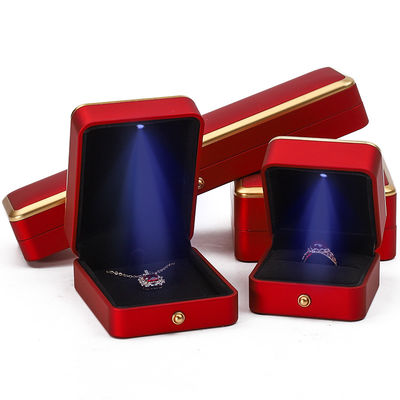 kopen Luxe rood LED licht op juwelen doos, juwelen verpakkingsdozen op maat online manufacture