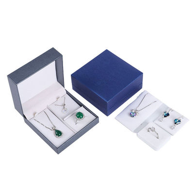 Gepersonaliseerde luxe geborstelde vierkante papieren sieraden doos voor Hanhong Ring Ketting