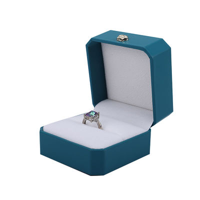 Hanhong Crown Shape Cyan PU Leer Juwelen Doos Ideaal voor Armbanden Oorbellen en Ringen