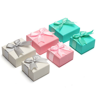 Hanhong Custom Logo Juwelen Pakket voor Meisjes Oorbellen Mini Kleur Papier Fluwelen Geschenkdoos