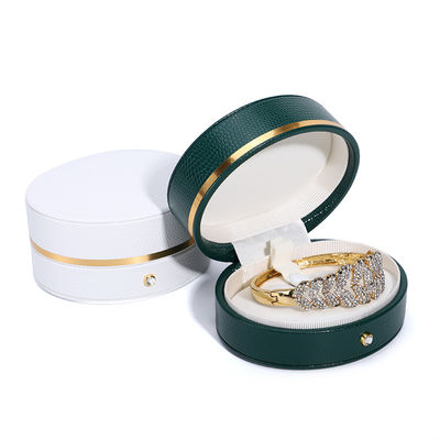 Gepersonaliseerde grootte Wit PU leer juwelen doos voor kleine reizen Draagbaar en functioneel