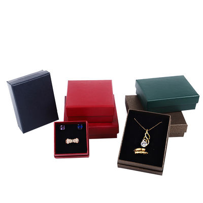 Groothandel Productie Luxe Juwelen Doos Gepersonaliseerd Custom High-end Halsketting Armband Oorbellen Ring Juwelen Set Verpakking Karton papier deksel en basis Juwelen Doos met logo