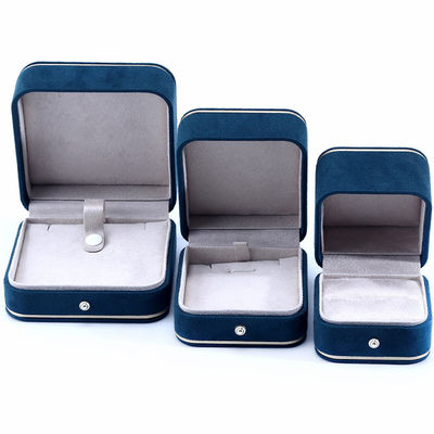 Fluwelen materiaal sieraden dozen voor Hanhong 2023 Custom Logo Blauwe Armband Armbanddoos