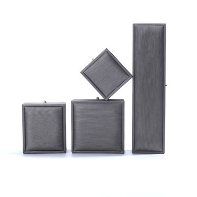 kopen Persoonlijke ring halsketting armband bruiloft verpakking grijze leer sieraden doos van Hanhong online manufacture