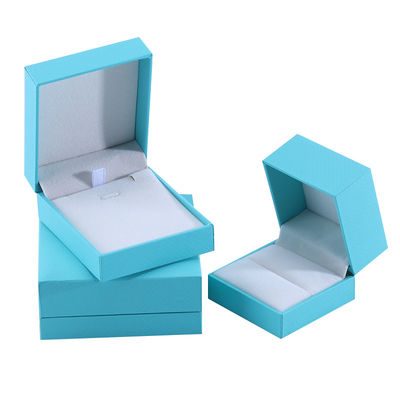 Groothandel Productie Luxe Juwelen Doos Gepersonaliseerd Custom High End Halsketting Armband Oorbellen Ring Juwelen Set Verpakking Karton Papier Hemelblauw Flip Juwelen Doos met logo