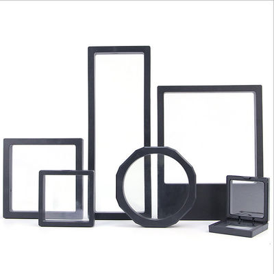 Juwelen Display PE Membrane Suspension Box, Transparent Film Floating Jewelry Case