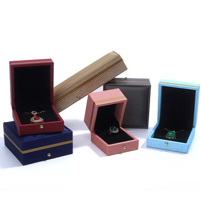 Custom Logo PU Leer Juwelen Doos voor trouwring halsketting Armband van Hanhong