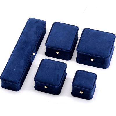 Velvet materiaal handgemaakte juwelen doos voor armband oorbellen halsketting parel slot