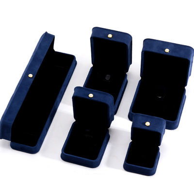 Velvet materiaal handgemaakte juwelen doos voor armband oorbellen halsketting parel slot