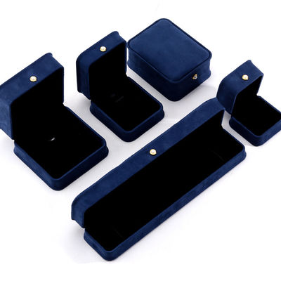 Velvet materiaal handgemaakte juwelen doos voor armband oorbellen halsketting parel slot