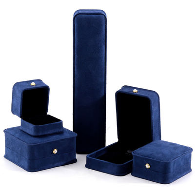 Velvet materiaal handgemaakte juwelen doos voor armband oorbellen halsketting parel slot