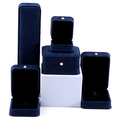 Velvet materiaal handgemaakte juwelen doos voor armband oorbellen halsketting parel slot