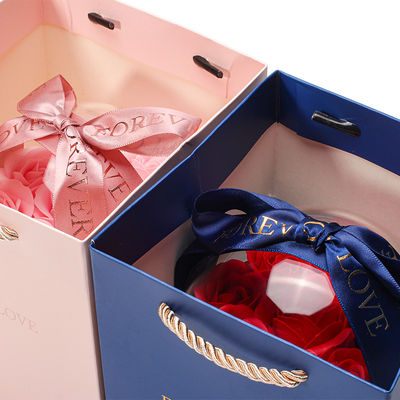 OEM-logo Ronde Save Rose Flower Juwelen Doos Voor Bruiloft Verjaardag Bruidsmeisje Gift