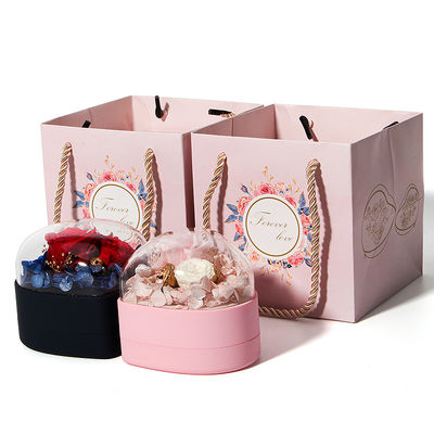 Custom bloemen sieraden doos hartvormige cadeaubon met fluwelen verpakkingsdoos