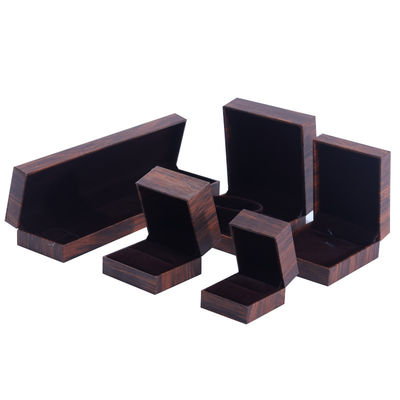 Handgemaakte Eco Kartonnen bruine sieradendoos met omslag, aanpasbare sieradendoos