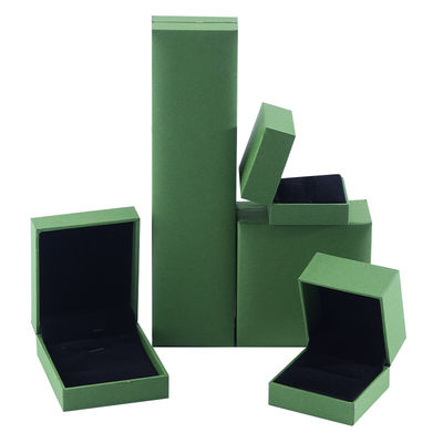 Handgemaakt Eco Cardboard flip groen Juweliersdoos aanpasbare juweliersdoos