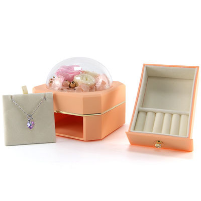kopen Bloemen Juwelen Doos Halsketting Ring Juwelen Doos Met Rozen Voor Valentijnsdag Verrassing online manufacture