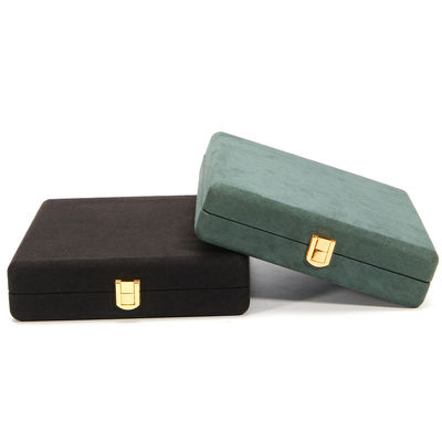 Zwarte Hanhong Custom Afgeronde Hoek Microfiber Lederen Ring Sieraden Verpakkingsdoos Luxe Set Parel Ketting Sieraden Opbergdoos