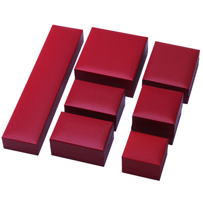 OEM Rood Papier Juwelen Doos Set Fluwelen Bekleding Custom Juwelen Verpakkingsdoos
