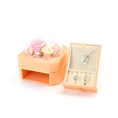 Bloemen Juwelen Doos Halsketting Ring Juwelen Doos Met Rozen Voor Valentijnsdag Verrassing