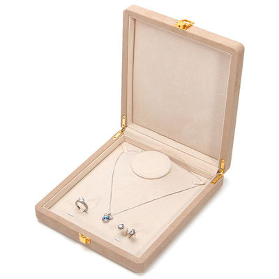 Luxe juwelenpakket voor parel ketting Custom afgeronde witte microfiber lederen ring opslagdoos