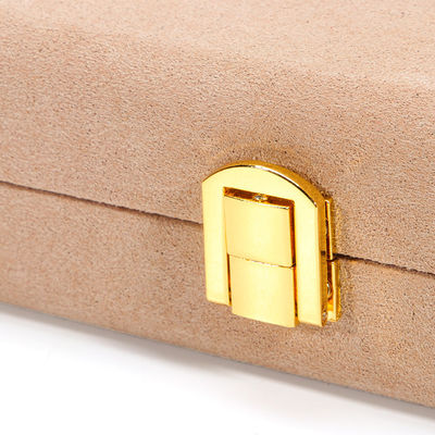 Luxe juwelenpakket voor parel ketting Custom afgeronde witte microfiber lederen ring opslagdoos
