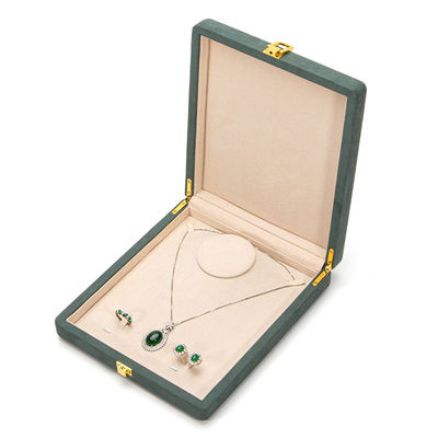 kopen Groene microvezel leer sieraden opslag voor parel ketting 20 * 23 * 5 cm Hanhong Custom online manufacture