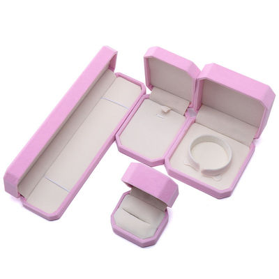 Octogonale vorm Roze flannelette Juwelen doos voor halsketting Armband Ring Nieuwste stijl
