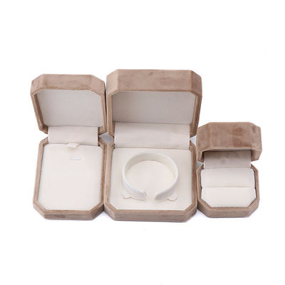 Elegante handgemaakte gouden achtrekant vellen juwelen doos voor halsketting oorbellen armband ring