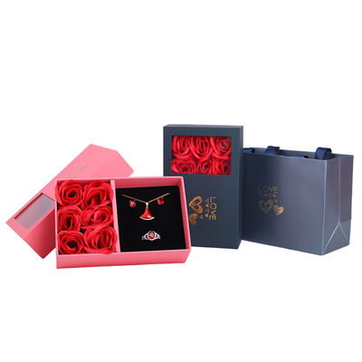 Hanhong Karton Rozen Zeep Bloem Juwelen Doos Geschenk Verpakking Met Tote Bag