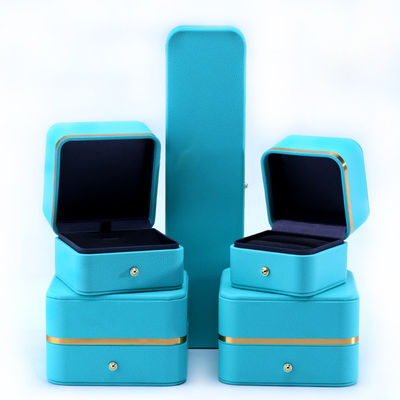 Verpakkingsdoos voor juwelen van PU-leer met een rechthoekige kwaliteit voor armband, halsketting, horloge en ring