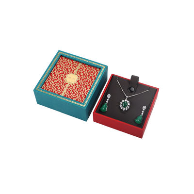 Gepersonaliseerd logo Groene houten sieraden doos Halsketting en armband Doos Verpakking