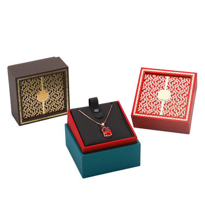 Gepersonaliseerd logo Groene houten sieraden doos Halsketting en armband Doos Verpakking