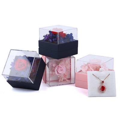 kopen Luxe vierkant rozen ketting juwelen cadeaubon voor een boeiende presentatie online manufacture