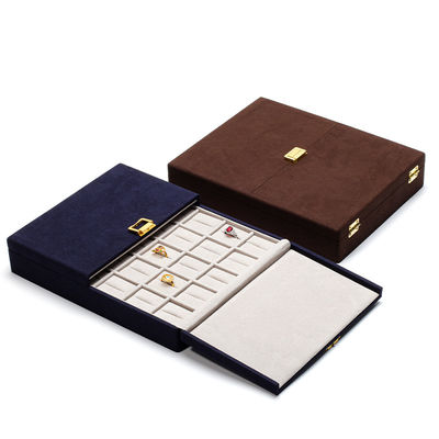 Luxe verpakking Microfiber juwelen doos voor ringen stud oorbellen armband en halsketting