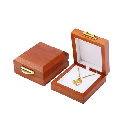 Custom Embossing Logo Luxe Hout Juwelen Doos Verpakking Voor Armband Ketting Set