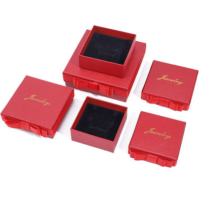 kopen Custom Logo Rood Papier Juwelen Doos Voor Halsketting Oornaden Ring Handgemaakte rechthoek online manufacture
