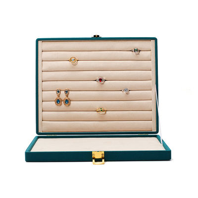 kopen Draagbare sieraden opslagdoos op maat groene oorbellen stud oorbellen doos voor reizen online manufacture