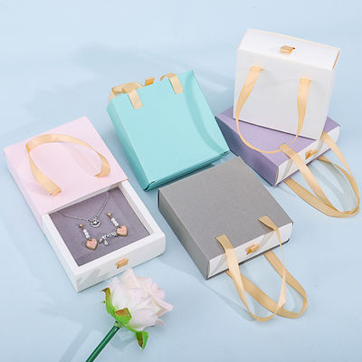 Discreet karton papier sieraden cadeau verpakkingsdoos met Tote zak voor opslag