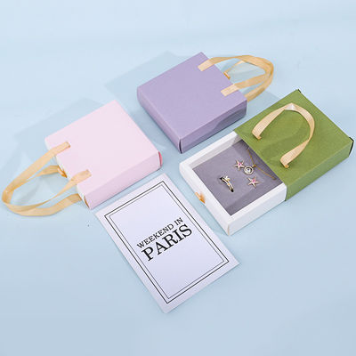 Discreet karton papier sieraden cadeau verpakkingsdoos met Tote zak voor opslag