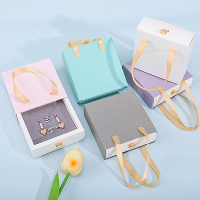 Discreet karton papier sieraden cadeau verpakkingsdoos met Tote zak voor opslag