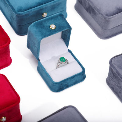 kopen Ronde hoek fluwelen ring doos luxe juwelen verpakkingskoffer voor hanger oordopjes online manufacture
