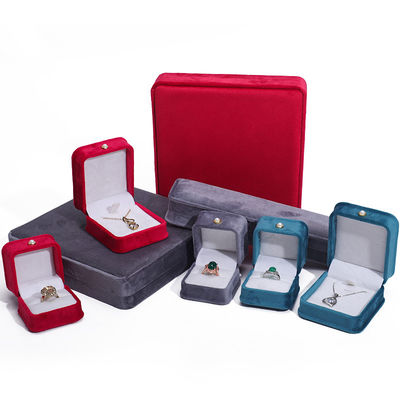 Ronde hoek fluwelen ring doos luxe juwelen verpakkingskoffer voor hanger oordopjes