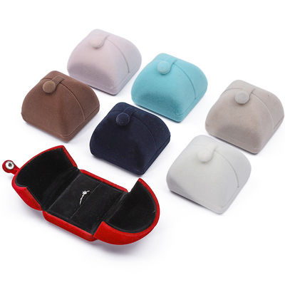 kopen Multicolore fluwelen halsketting en oorbeldoos Clamshell-vormige sieraden verpakking online manufacture