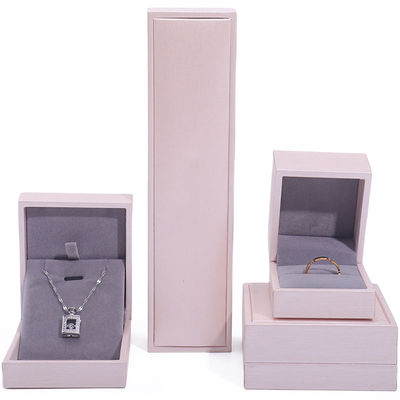 kopen Pink Soft Touch Fake Leer Juwelen Luxe opslag Verpakking Fluwelen voering online manufacture