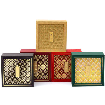 Antieke stijl kartonnen papier sieraden verpakkingsdoos met textuur decoratie